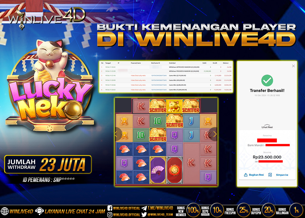 WINLIVE4D JACKPOT SLOT LUCKY NEKO