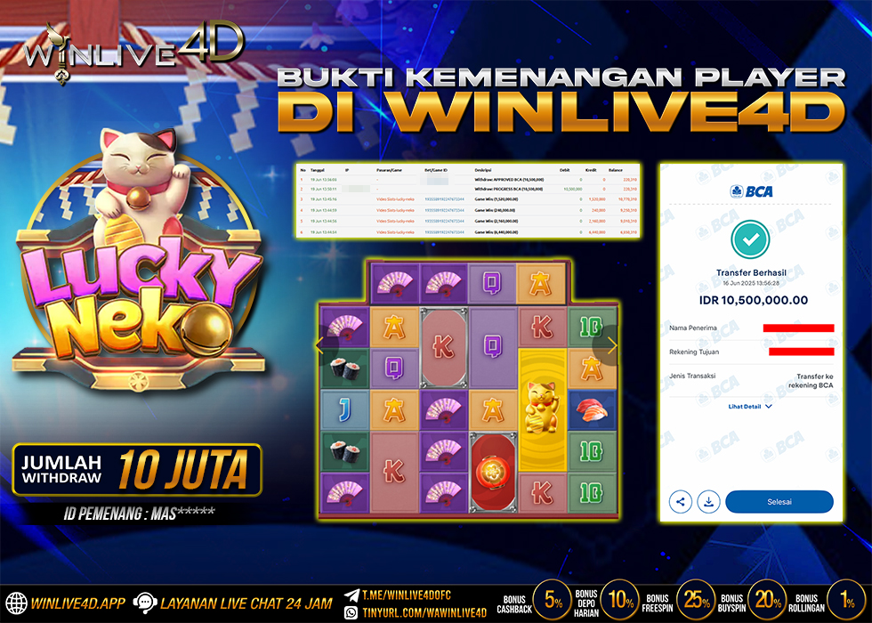 WINLIVE4D JACKPOT SLOT LUCKY NEKO