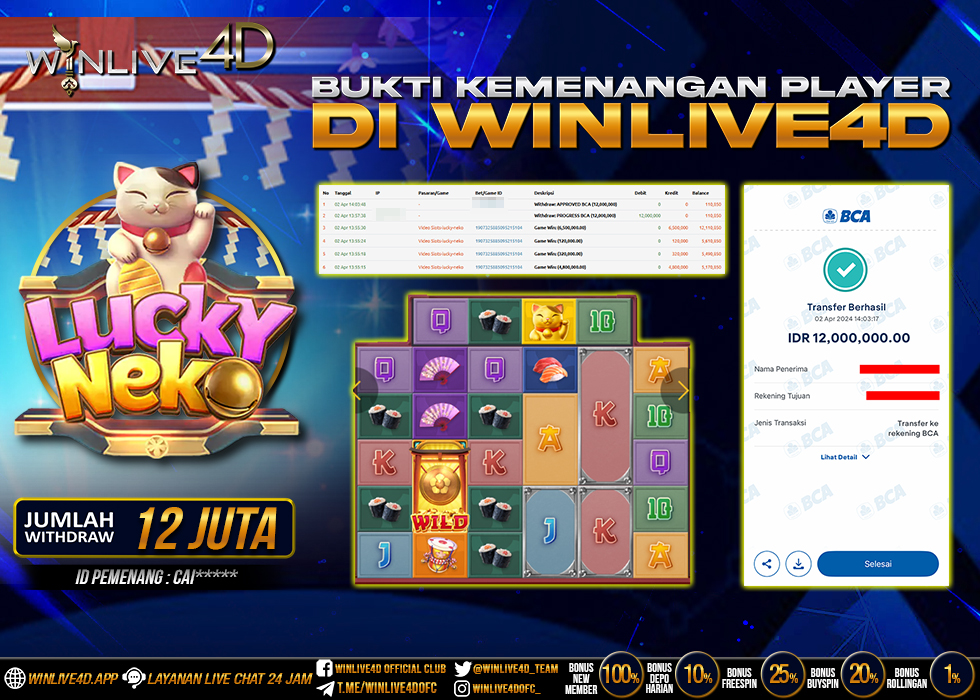 WINLIVE4D JACKPOT SLOT LUCKY NEKO