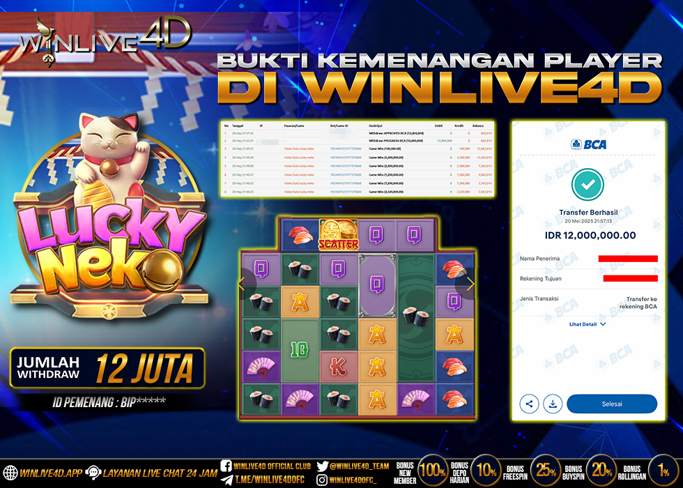 WINLIVE4D JACKPOT SLOT LUCKY NEKO