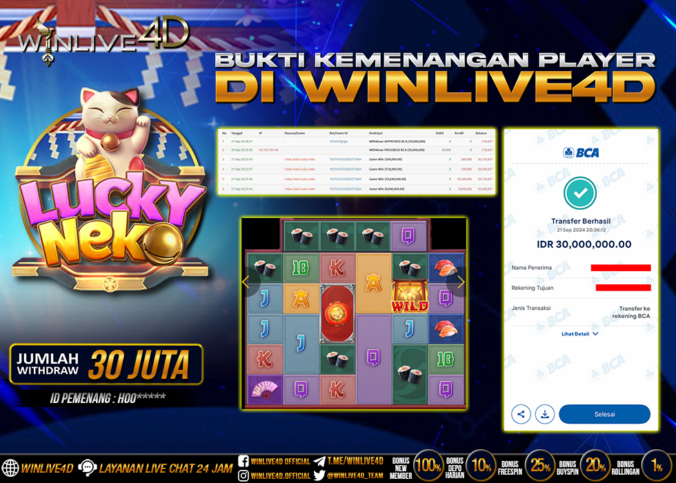 WINLIVE4D JACKPOT SLOT LUCKY NEKO