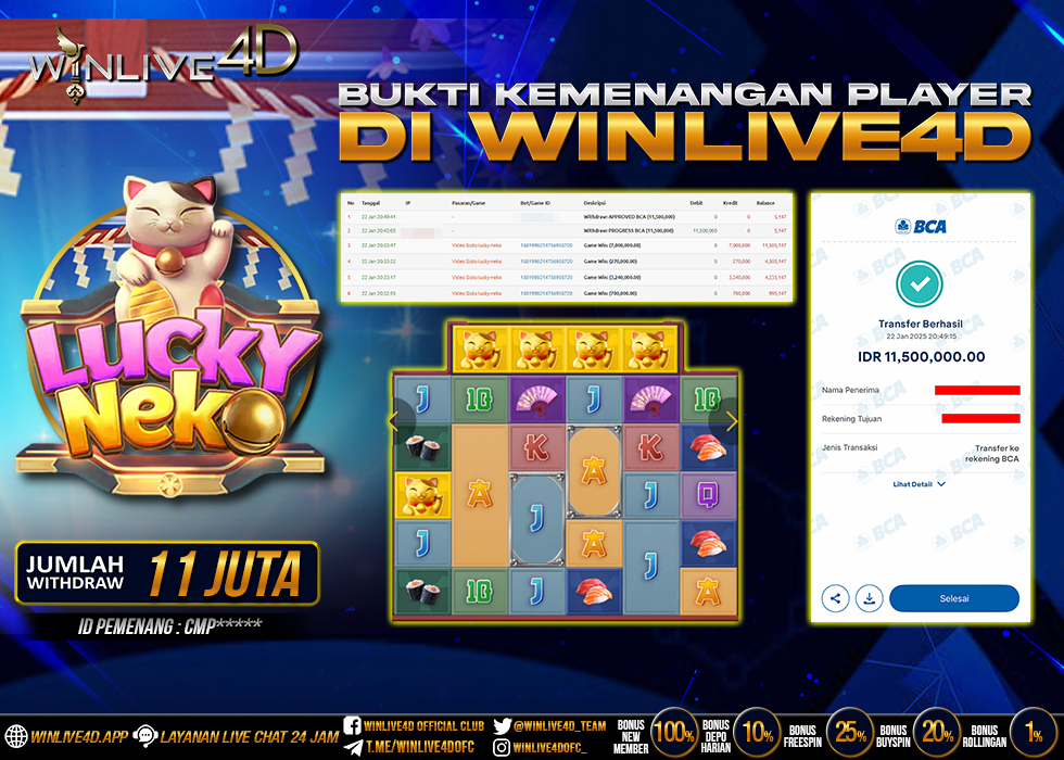 WINLIVE4D JACKPOT SLOT LUCKY NEKO