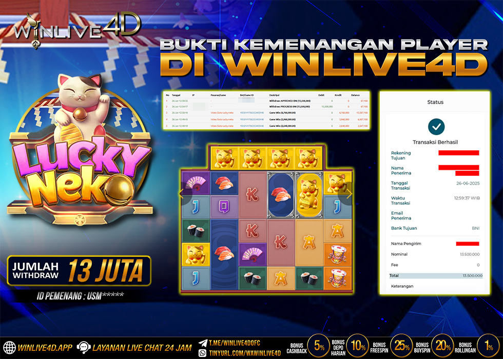 WINLIVE4D JACKPOT SLOT LUCKY NEKO