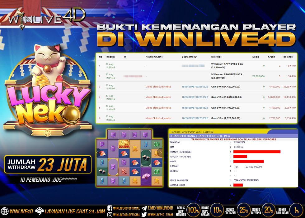 WINLIVE4D JACKPOT SLOT LUCKY NEKO