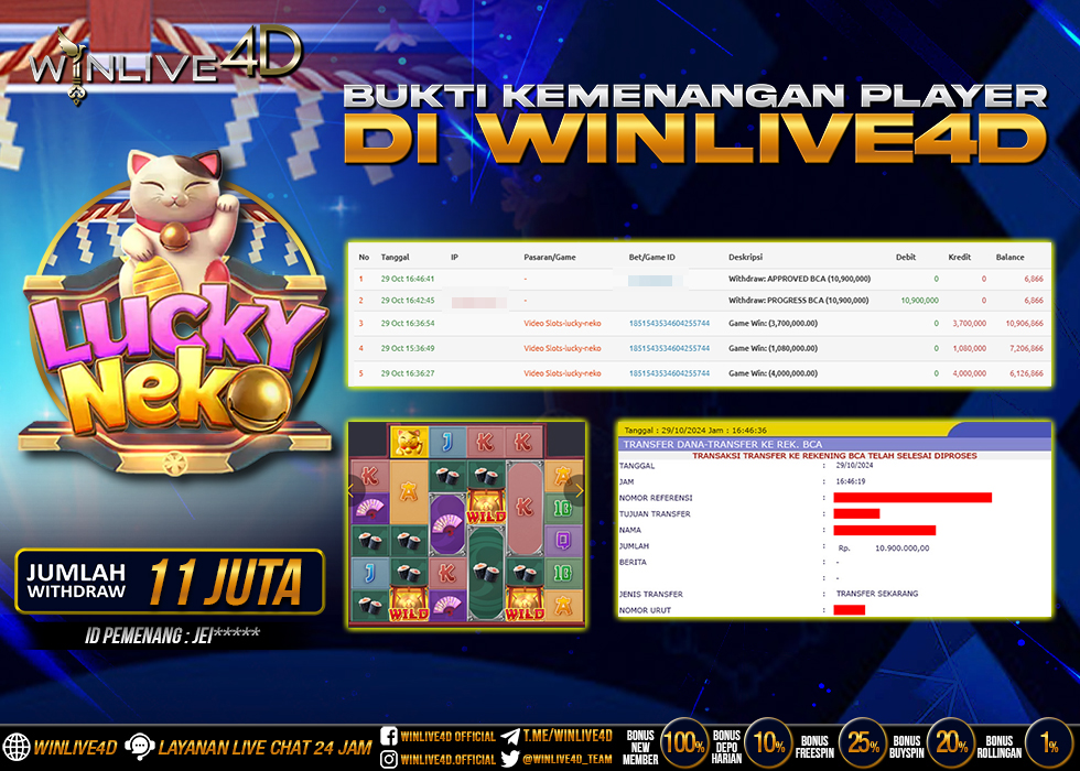 WINLIVE4D JACKPOT SLOT LUCKY NEKO