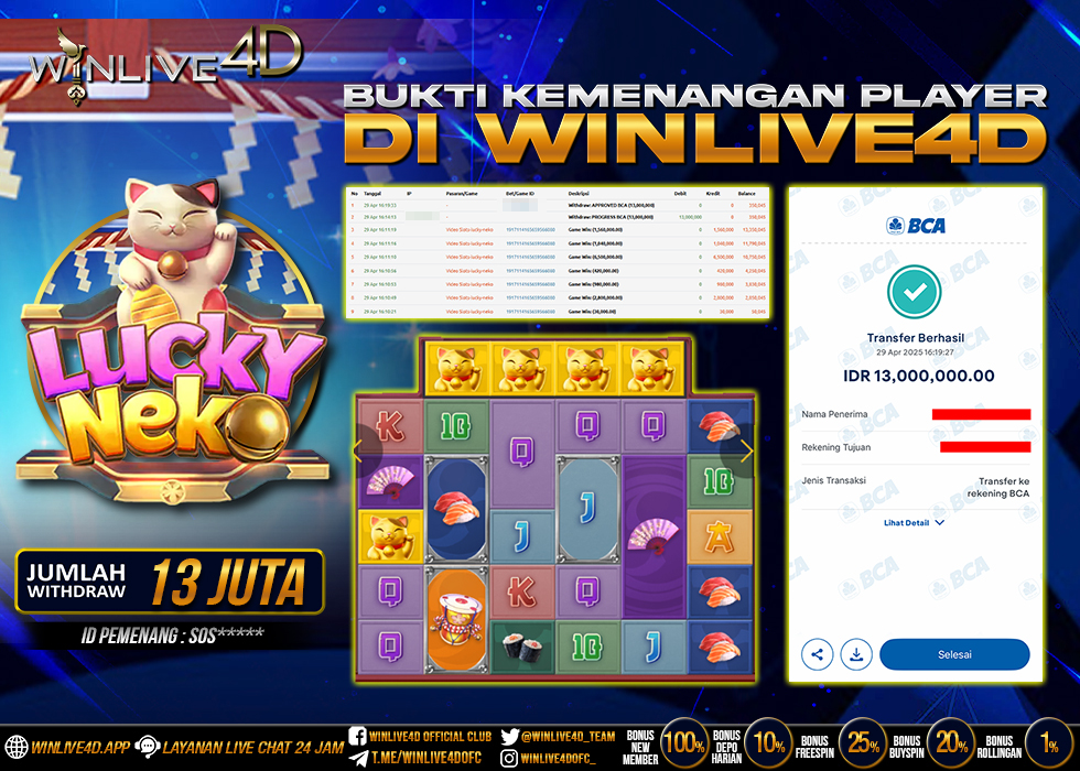 WINLIVE4D JACKPOT SLOT LUCKY NEKO