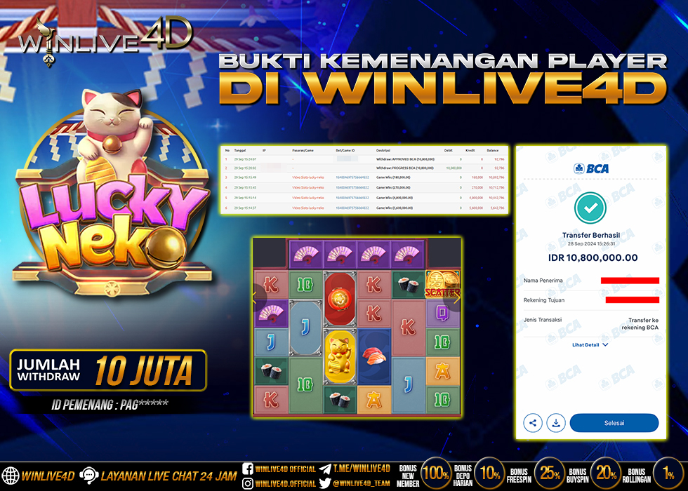 WINLIVE4D JACKPOT SLOT LUCKY NEKO