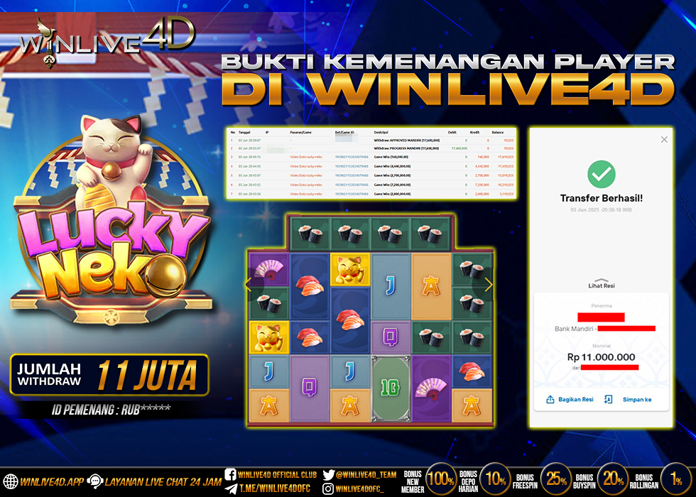 WINLIVE4D JACKPOT SLOT LUCKY NEKO