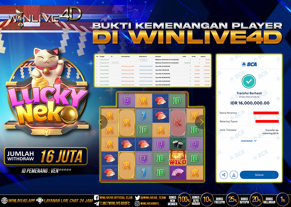 WINLIVE4D JACKPOT SLOT LUCKY NEKO