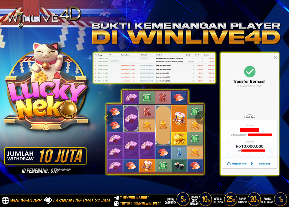 WINLIVE4D JACKPOT SLOT LUCKY NEKO