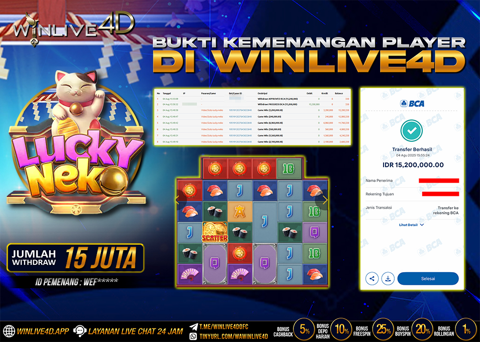 WINLIVE4D JACKPOT SLOT LUCKY NEKO
