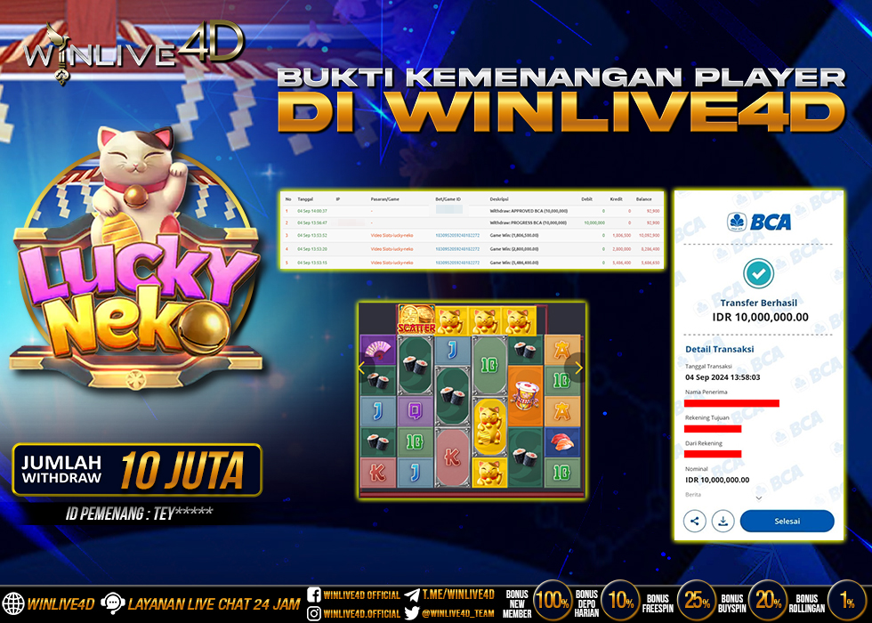 WINLIVE4D JACKPOT SLOT LUCKY NEKO