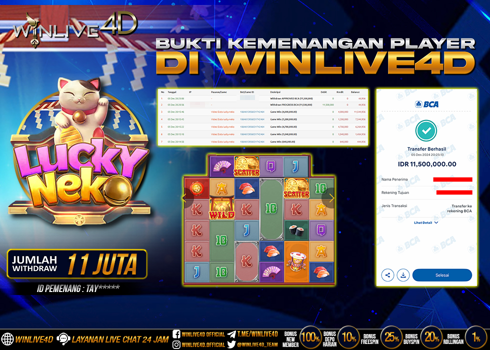 WINLIVE4D JACKPOT SLOT LUCKY NEKO