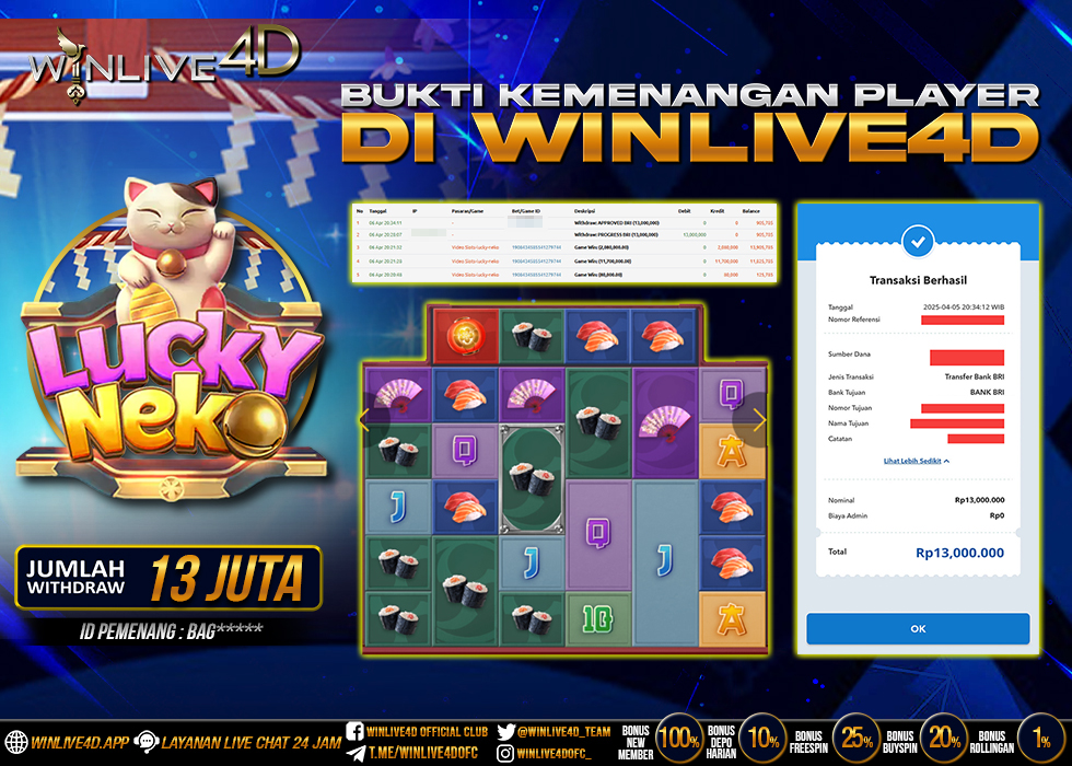 WINLIVE4D JACKPOT SLOT LUCKY NEKO
