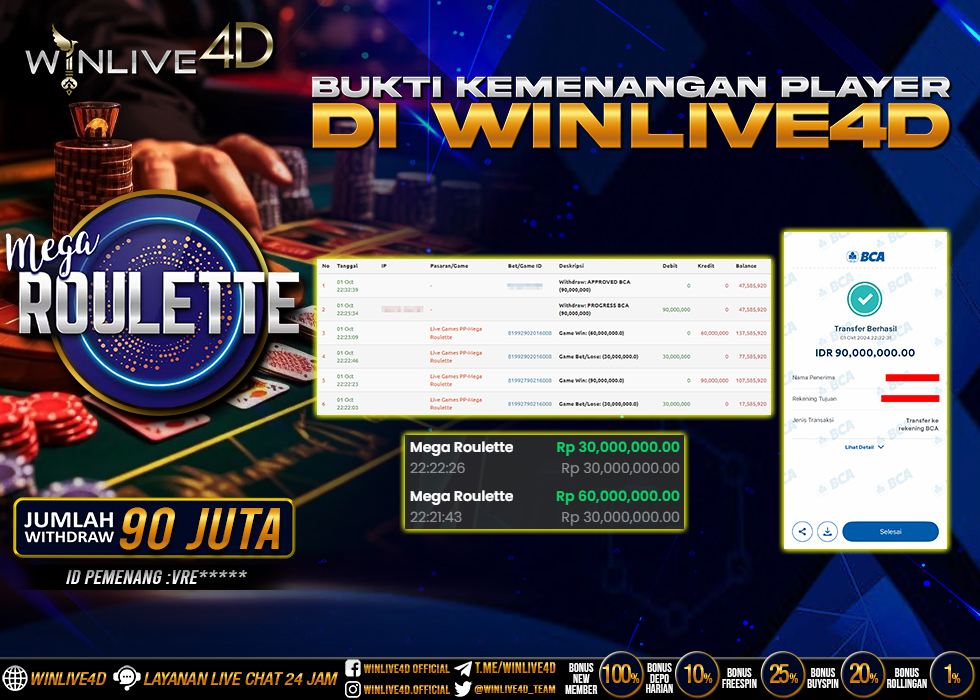 WINLIVE4D JACKPOT LIVE CASINO MEGA ROULETTE