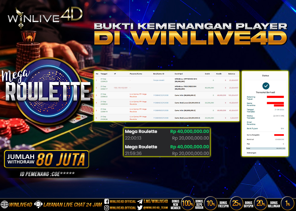 WINLIVE4D JACKPOT LIVE CASINO MEGA ROULETTE
