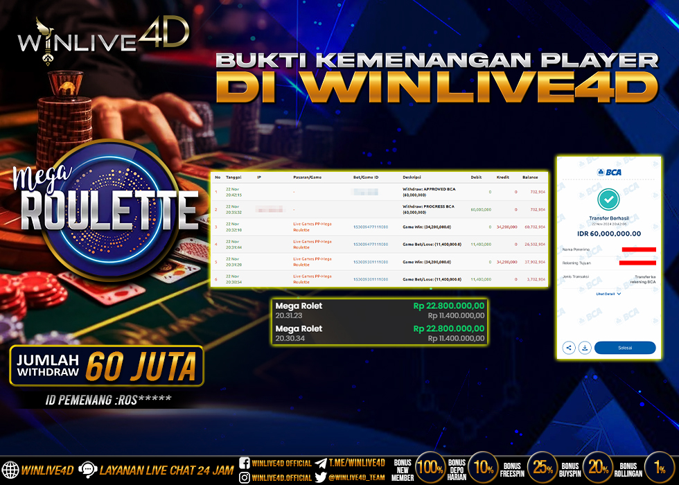 WINLIVE4D JACKPOT LIVE CASINO MEGA ROULETTE
