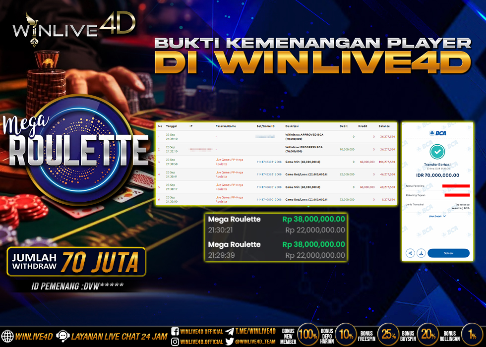 WINLIVE4D JACKPOT LIVE CASINO MEGA ROULETTE