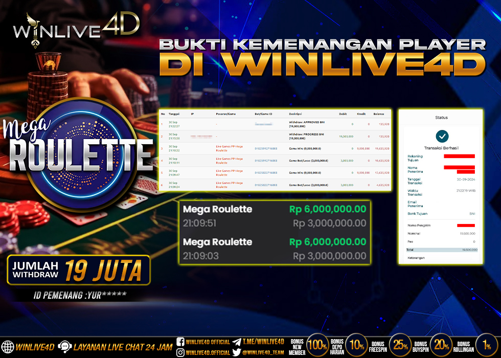 WINLIVE4D JACKPOT LIVE CASINO MEGA ROULETTE