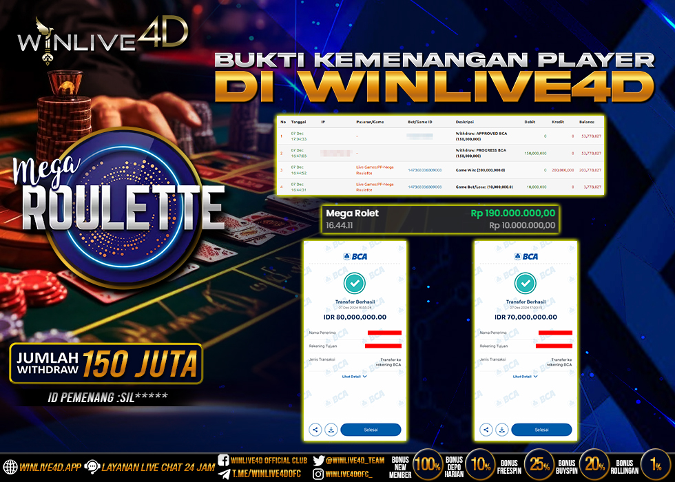 WINLIVE4D JACKPOT LIVE CASINO MEGA ROULETTE