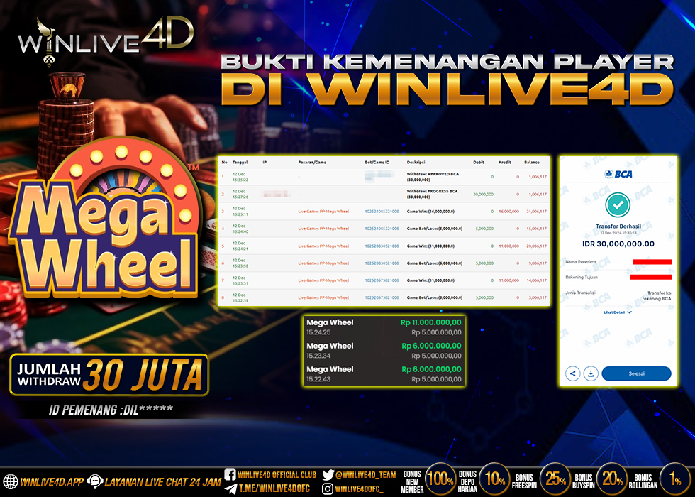 WINLIVE4D LIVE CASINO MEGA WHEEL