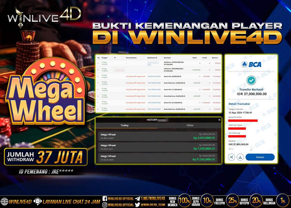 WINLIVE4D LIVE CASINO MEGA WHEEL