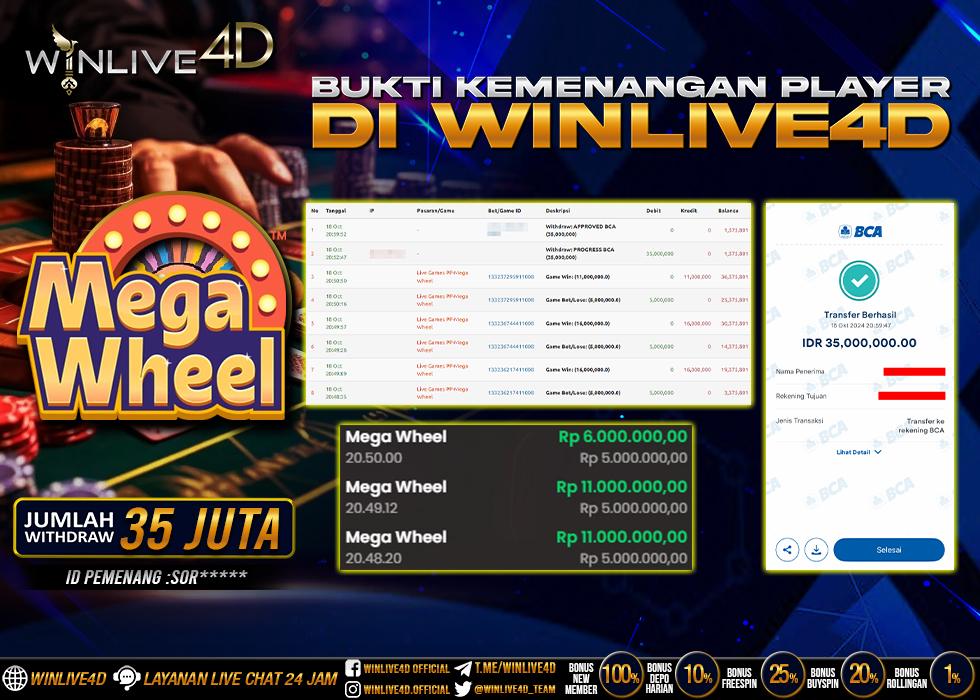 WINLIVE4D LIVE CASINO MEGA WHEEL