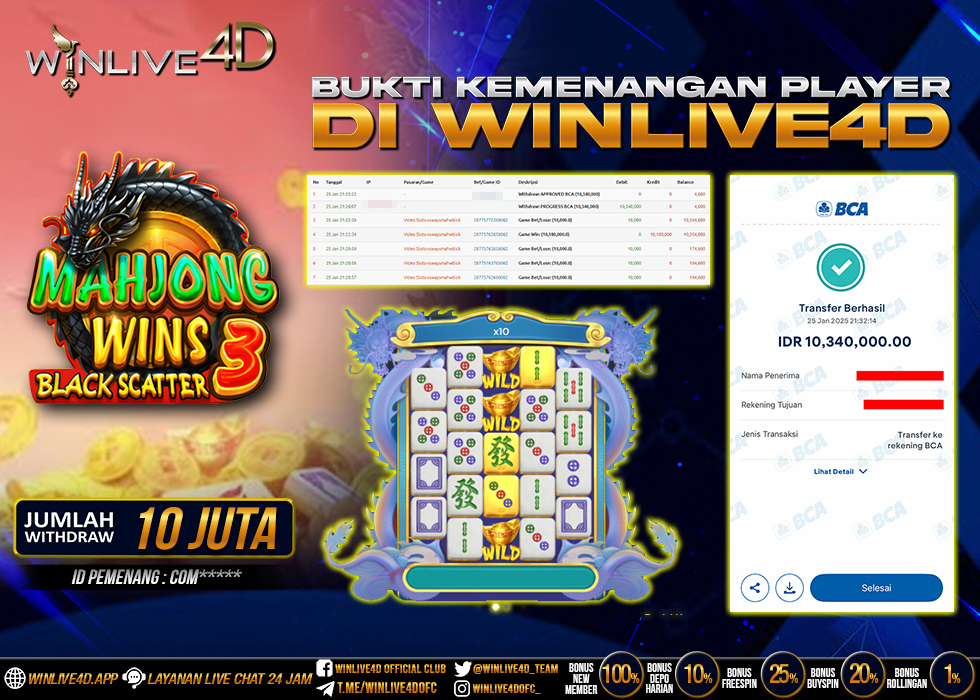 WINLIVE4D JACKPOT SLOT MAHJONG WINS 3