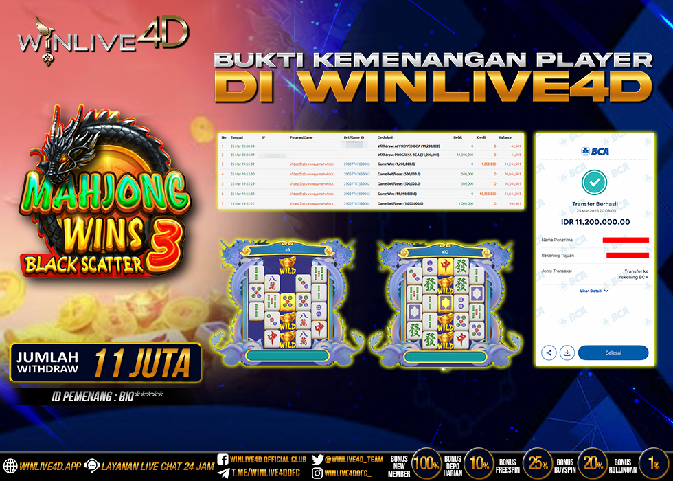 WINLIVE4D JACKPOT SLOT MAHJONG WINS 3