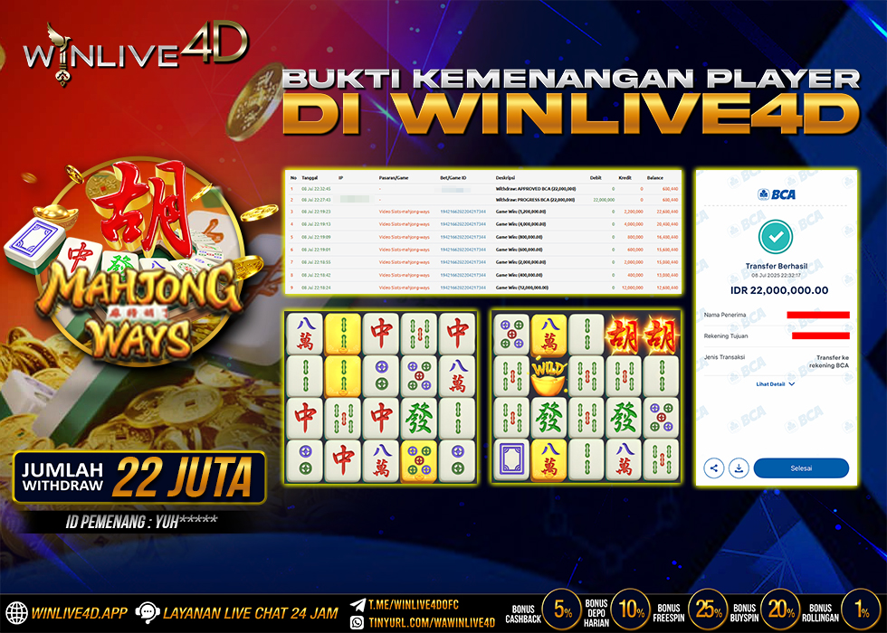WINLIVE4D JACKPOT SLOT MAHJONG WAYS