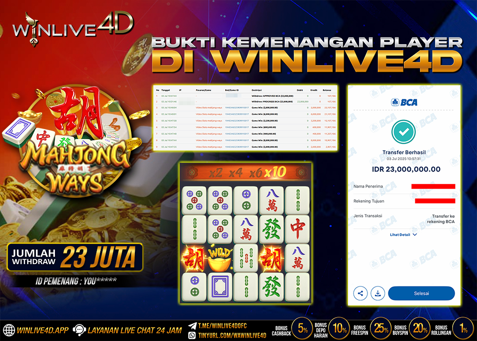 WINLIVE4D JACKPOT SLOT MAHJONG WAYS