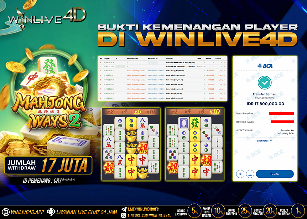 WINLIVE4D JACKPOT SLOT MAHJONG WAYS 2