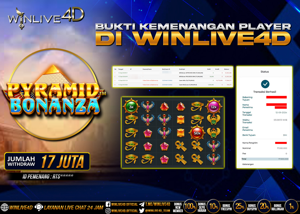 WINLIVE4D JACKPOT SLOT PYRAMID BONANZA