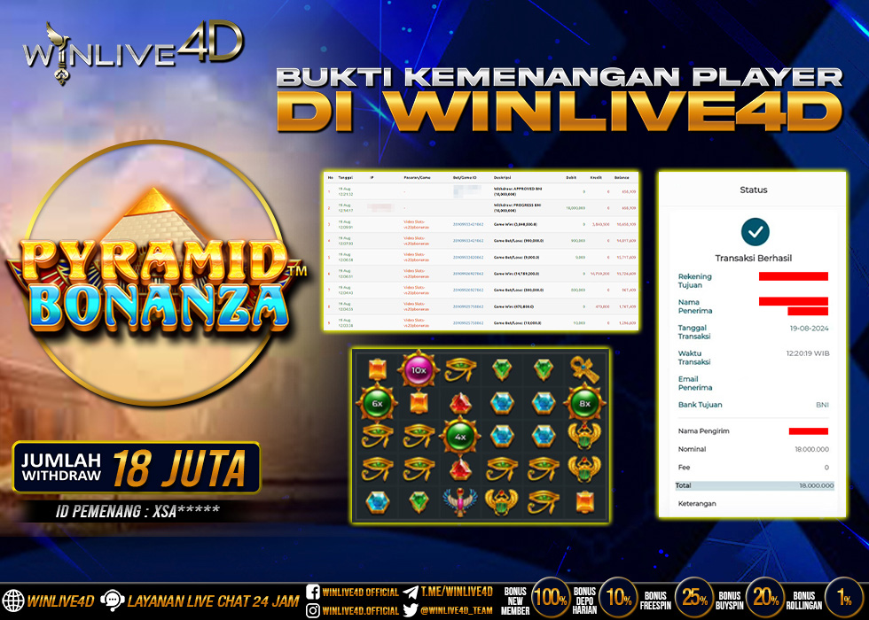 WINLIVE4D JACKPOT SLOT PYRAMID BONANZA