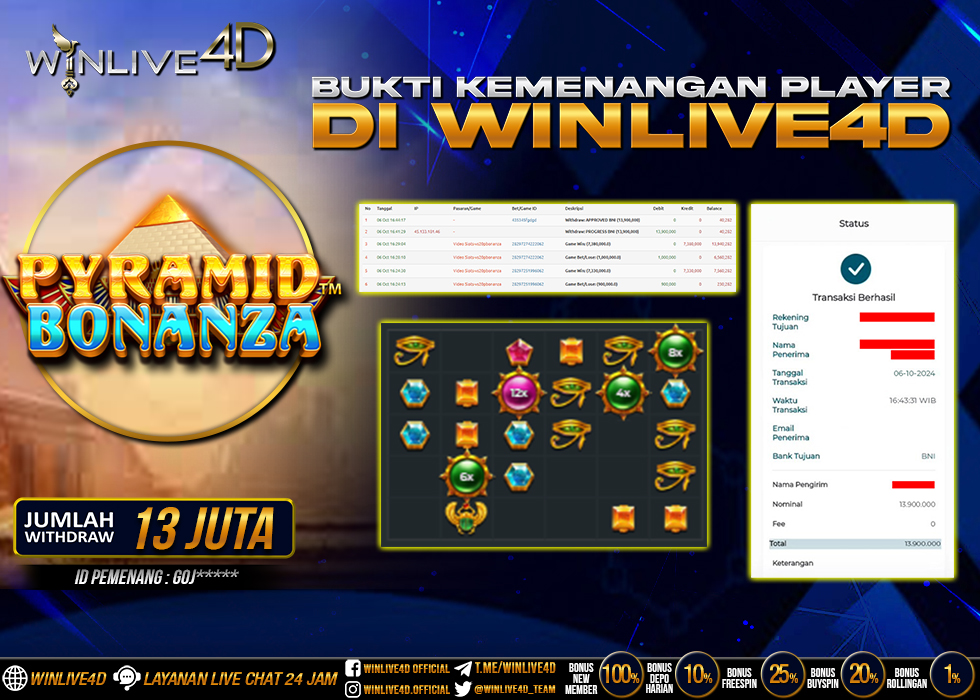 WINLIVE4D JACKPOT PYRAMID BONANZA