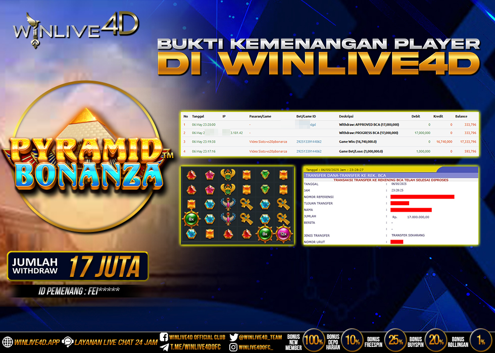 WINLIVE4D JACKPOT PYRAMID BONANZA