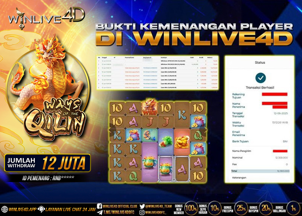 WINLIVE4D JACKPOT SLOT WAYS OF THE QILIN