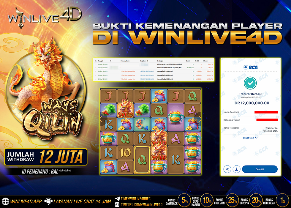WINLIVE4D JACKPOT WAYS OF THE QILIN