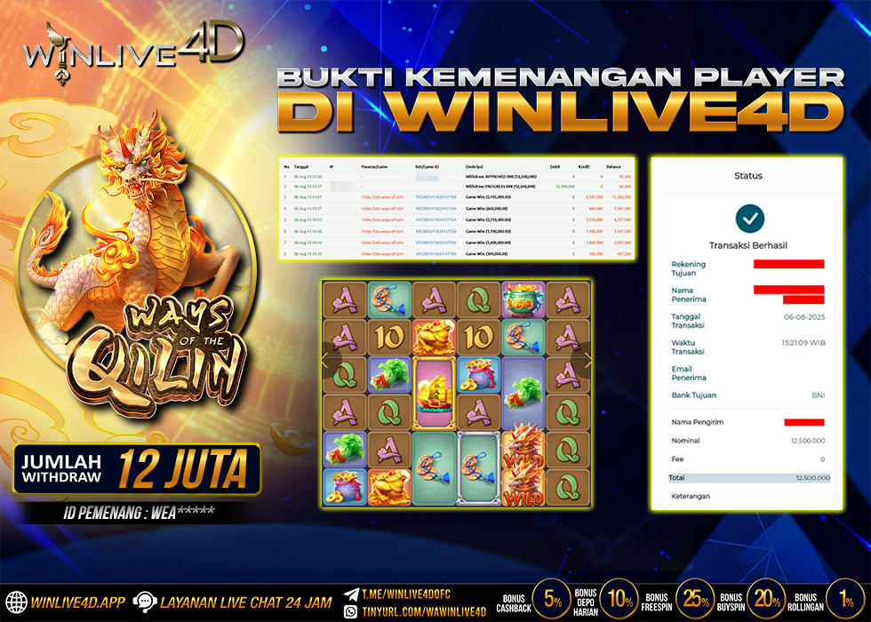 WINLIVE4D JACKPOT WAYS OF THE QILIN
