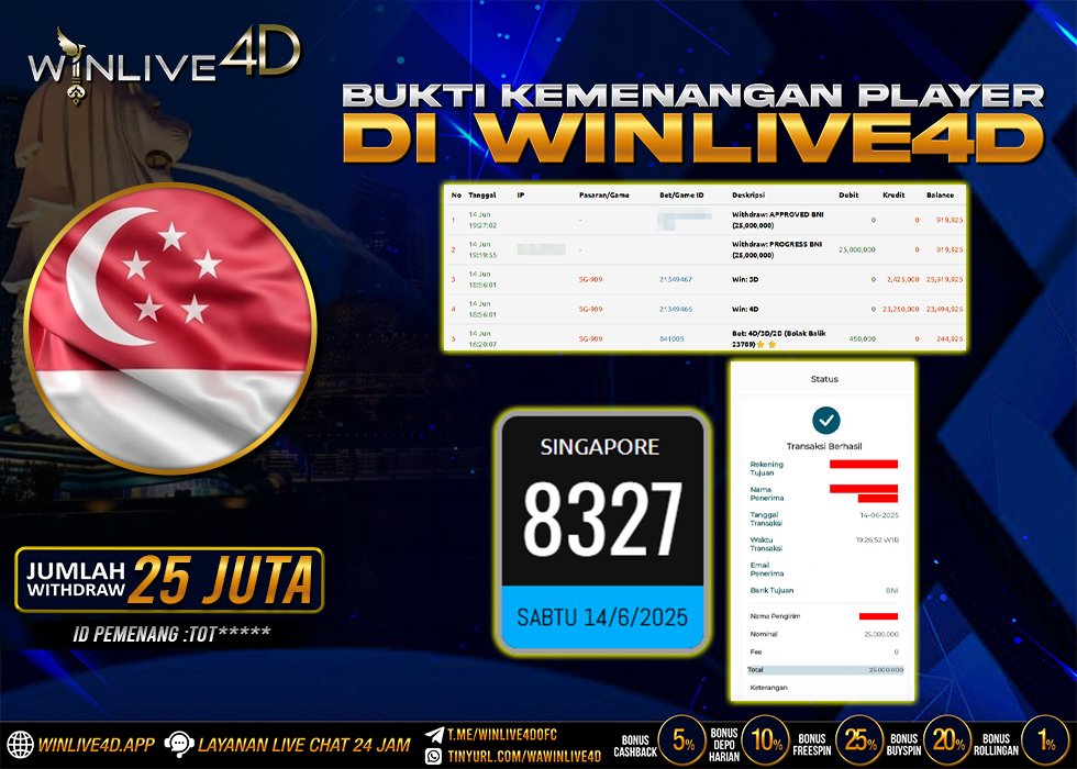 WINLIVE4D JACKPOT TOGEL SINGAPORE