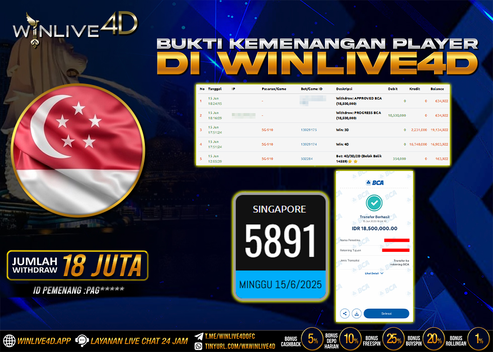 WINLIVE4D JACKPOT TOGEL SINGAPORE