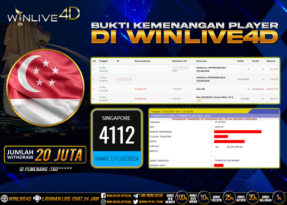 WINLIVE4D JACKPOT TOGEL SINGAPORE