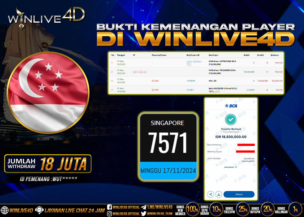 WINLIVE4D JACKPOT TOGEL SINGAPORE