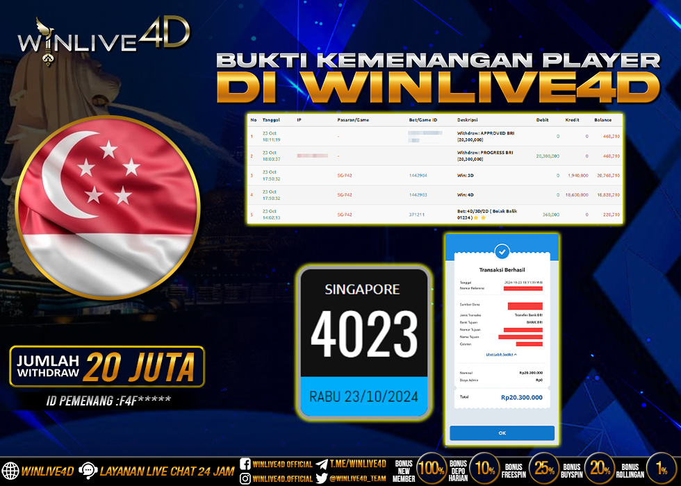 WINLIVE4D JACKPOT TOGEL SINGAPORE