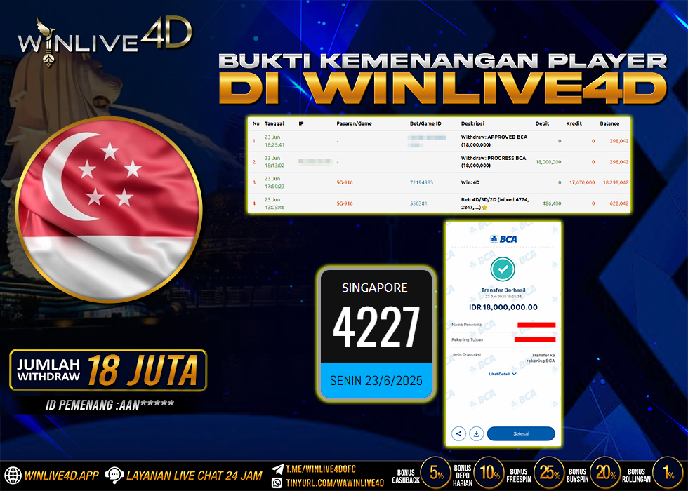 WINLIVE4D JACKPOT TOGEL SINGAPORE