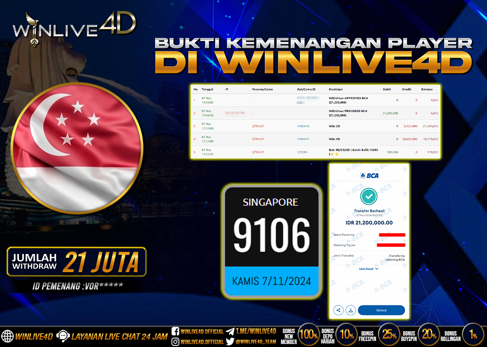 WINLIVE4D JACKPOT TOGEL SINGAPORE