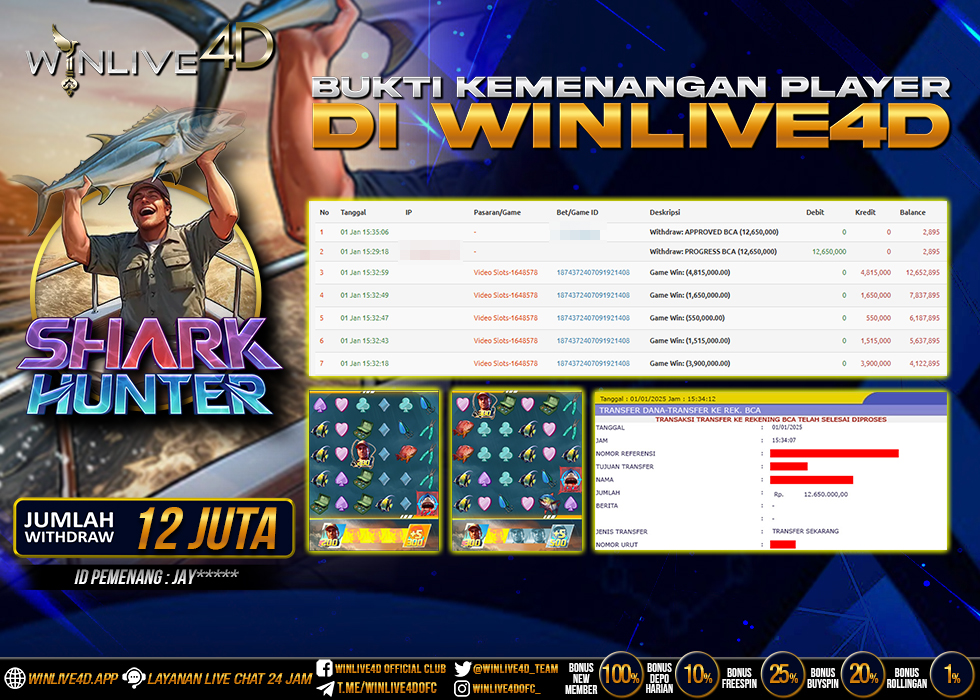 WINLIVE4D JACKPOT SHARK HUNTER