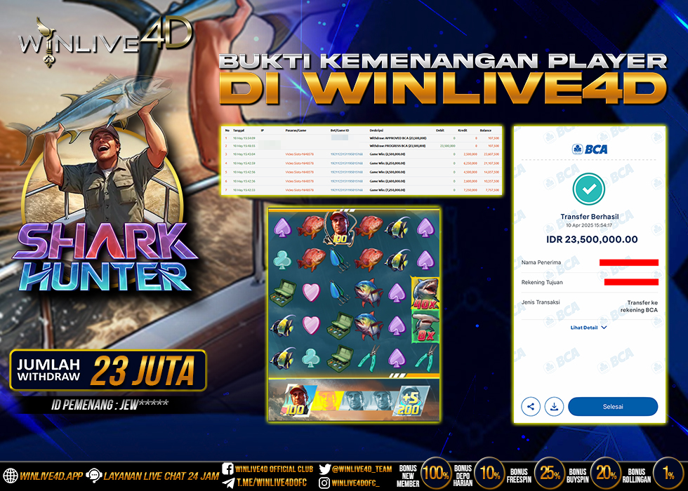 WINLIVE4D JACKPOT SHARK HUNTER
