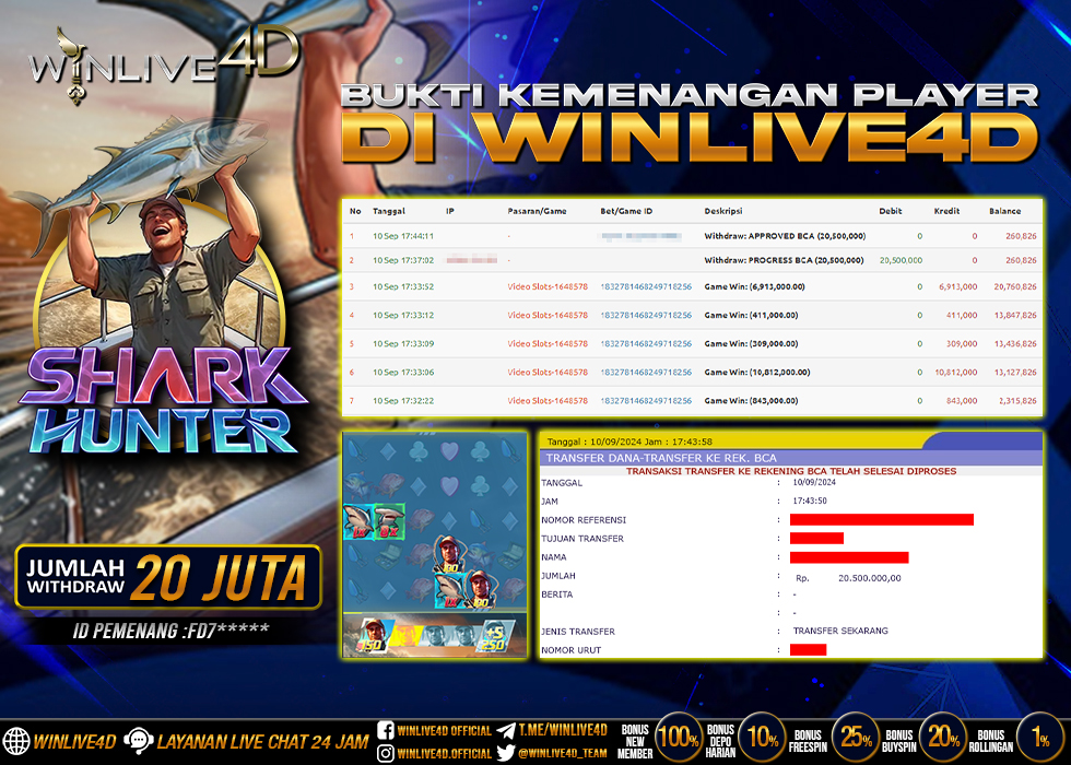 WINLIVE4D JACKPOT SHARK HUNTER
