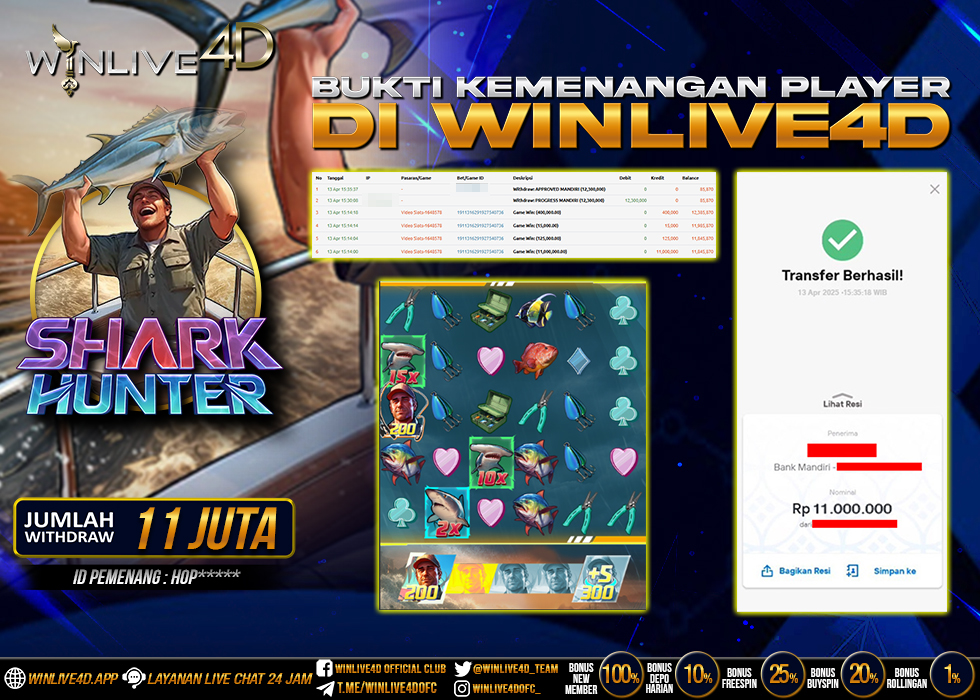 WINLIVE4D JACKPOT SHARK HUNTER
